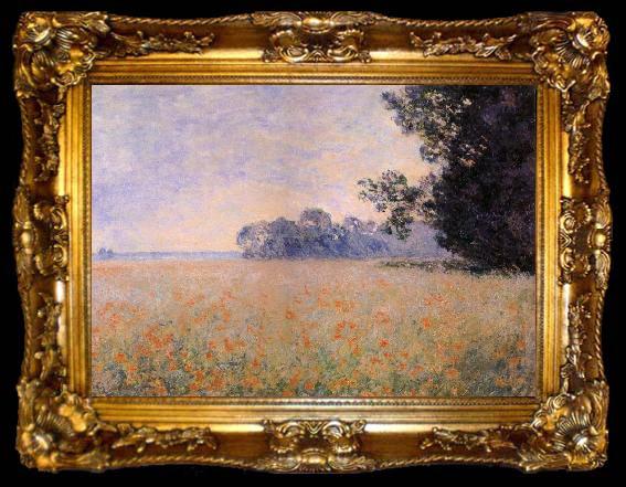 framed  Claude Monet Oat and Poppy Field, ta009-2